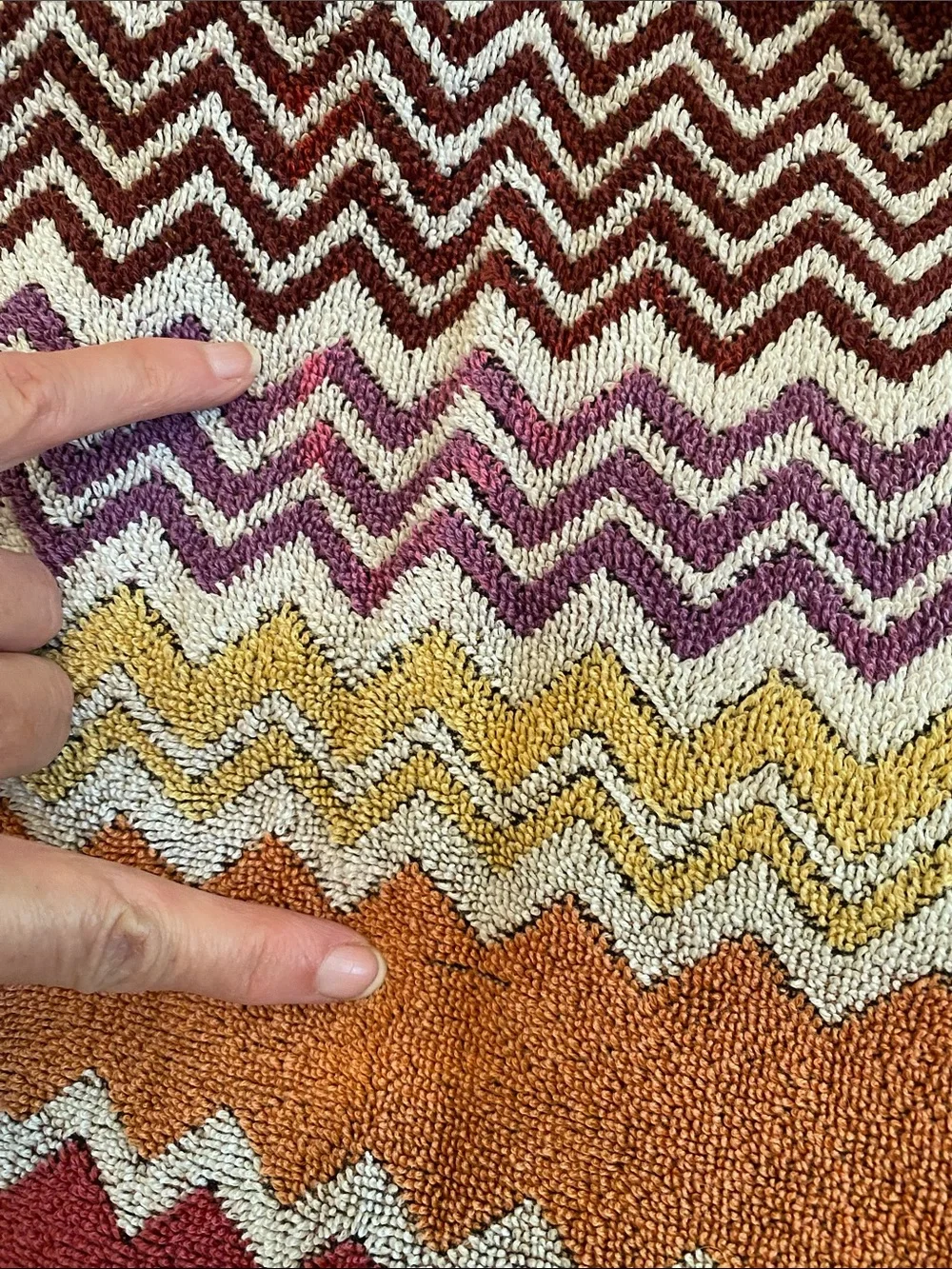 Missoni RUFUS Zigzag Towel - Orange, Pink, Purple, Yellow, Green, Burgundy